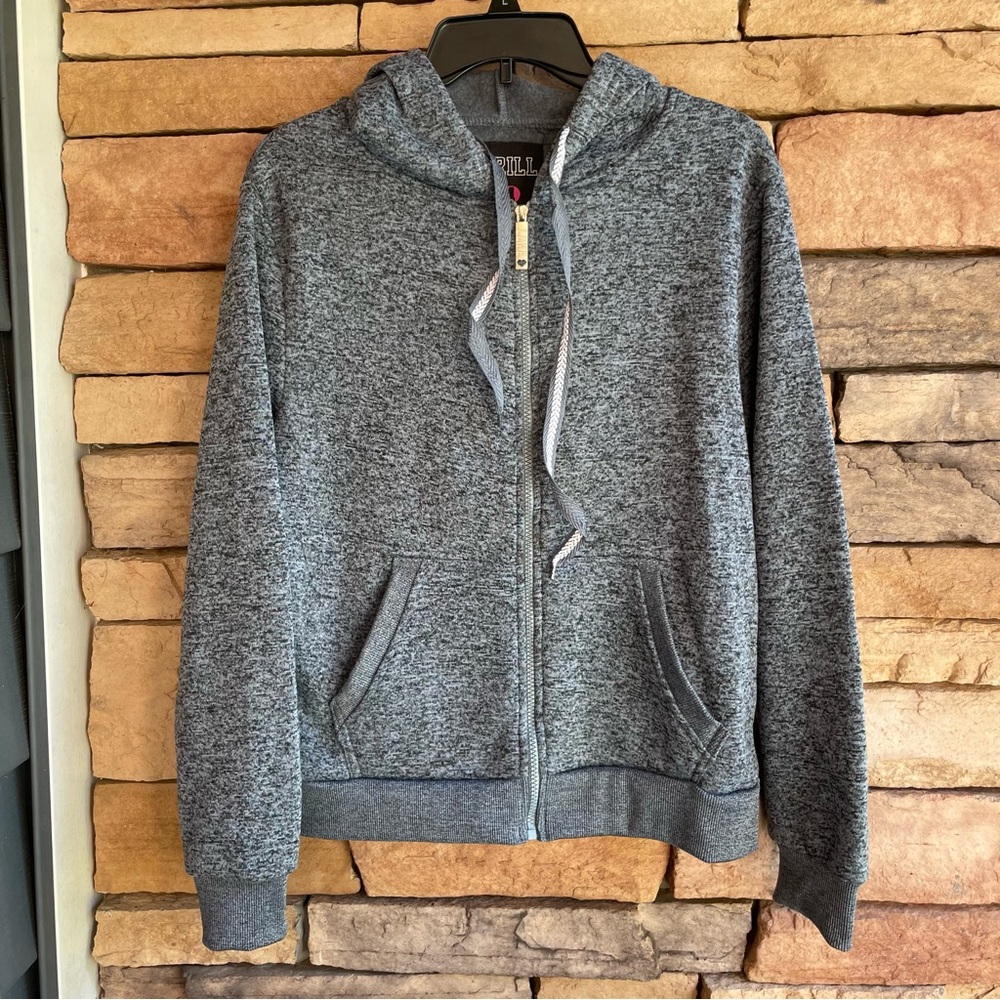 Thrill 94 gray full zip hoodie sweatshirt New Women XL